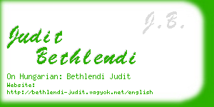 judit bethlendi business card